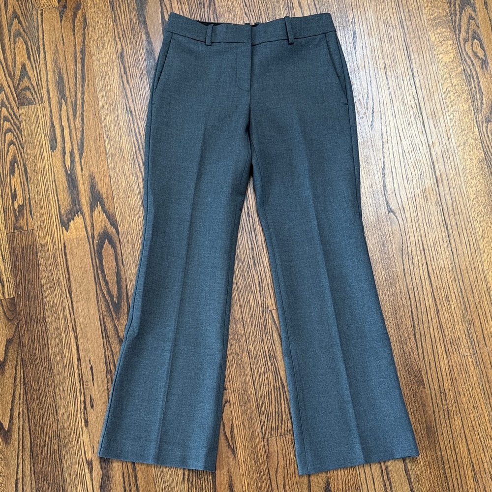 B30 Ann Taylor Women 2P Gray Petite-Curvy Fit Pants Madison Trouser